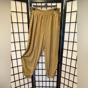 SO Boho Chic Smocked Waist Harem Joggers - Olive/Khaki